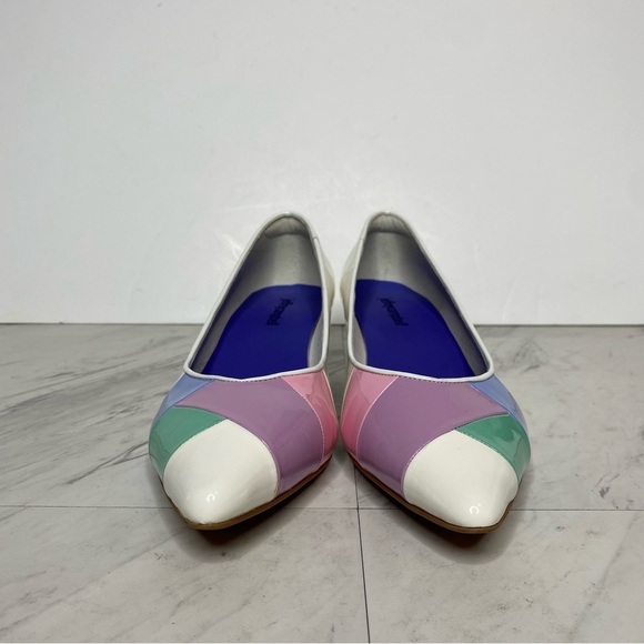 Jeffrey Campbell Pastel Colorblock Patent Leather Pointy Toe Pump 8 1/2 - Picture 2 of 15